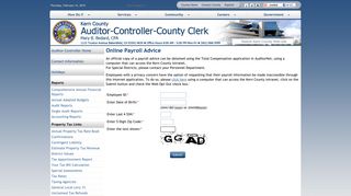 Payroll Advice - Kern County Auditor-Controller-County Clerk