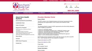 Kern Family Health Care: Provider/Member Portal
