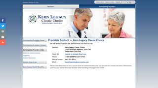 Providers Contact Kern Legacy Classic Choice - County of Kern POS