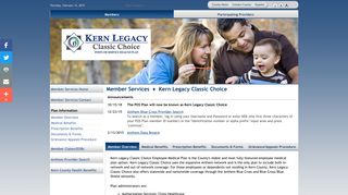 Member Services Kern Legacy Classic Choice