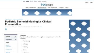 Pediatric Bacterial Meningitis Clinical Presentation: History, Physical ...