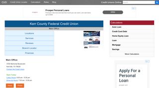 Kerr County Federal Credit Union - Kerrville, TX - Credit Unions Online