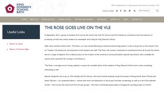 The Rose goes live on the VLE - King Edward's School Bath