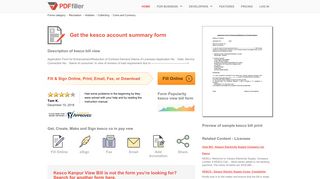 Kesco Account Summary - Fill Online, Printable, Fillable, Blank ...