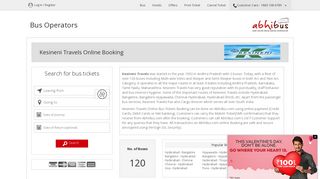 Kesineni Travels Online Bus Booking - Upto Rs.100 Off + Rs.1000 ...