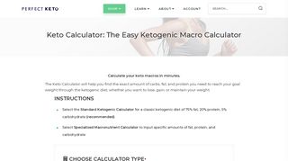 Keto Calculator: The Easy Ketogenic Macro Calculator - Perfect Keto