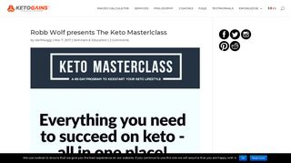 Robb Wolf presents The Keto Masterlclass - Ketogains