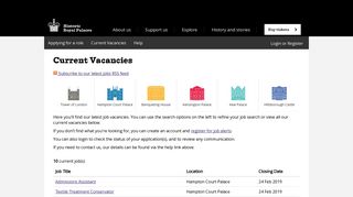 Current Vacancies - Historic Royal Palaces - Tal.net