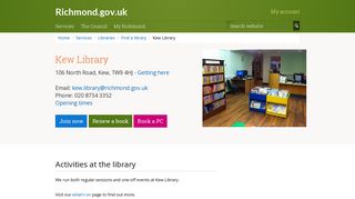 Kew Library - London Borough of Richmond upon Thames