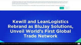 Kewill and LeanLogistics Rebrand as BluJay Solutions, Unveil World's ...