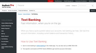 Text Banking | KeyBank