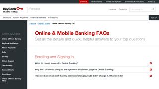 Online & Mobile Banking FAQ | KeyBank