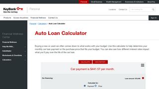 Auto Loan Calculator | KeyBank