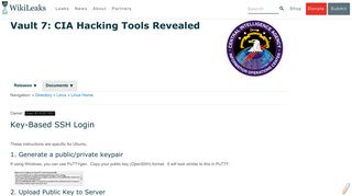 Key-Based SSH Login - WikiLeaks