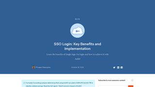 SSO Login: Key Benefits and Implementation - Auth0