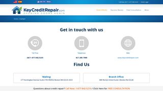Contact Us. We'd Like to Hear From You | Key Credit Repair