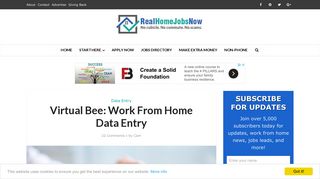Virtual Bee: Work From Home Data Entry - Real Home Jobs Now