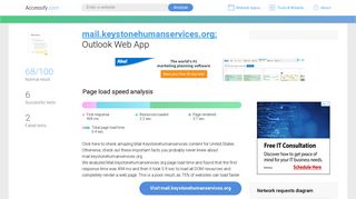 Access mail.keystonehumanservices.org. Outlook Web App