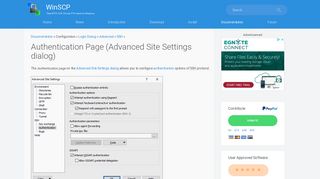 Authentication Page (Advanced Site Settings dialog) :: WinSCP