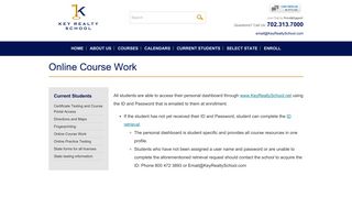 Online Course Work | Key Realty School