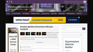 Keyless Ignition Key Detection Indicator Symbols | DashboardSymbols ...