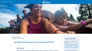 What is the key to the world card?? | Disney Parks Moms Panel
