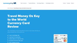 Travel Money Oz Key to the World Currency Card Review