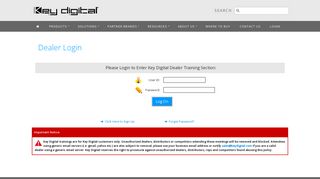 Key Digital® - Online Dealer Training Login