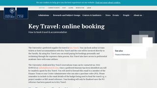 Key Travel: online booking | Oxford Law Faculty