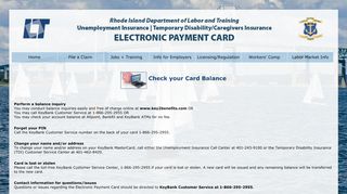 Electronic Payment Card Information for Unemployment, Temporary ...