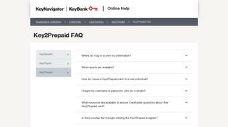 Key2Prepaid FAQ - KeyBank