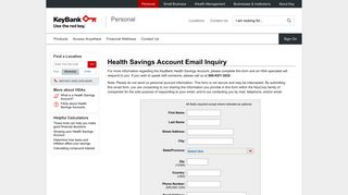 Health Savings Account Email Inquiry - KeyBank