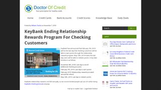 KeyBank Ending Relationship Rewards Program For Checking ...