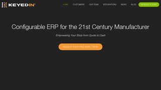 Cloud ERP Manufacturing Software for Custom Manufacturers - KeyedIn