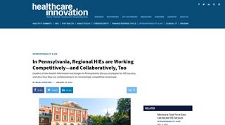 In Pennsylvania, Regional HIEs are Working Competitively—and ...