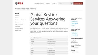 Global KeyLink Services | UBS Global topics