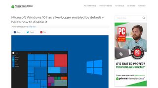 Microsoft Windows 10 has a keylogger enabled by default - here's how ...