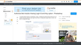 Authorize.Net module missing Login Id and Key option - Prestashop ...