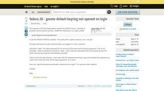 fedora 28 - gnome default keyring not opened on login - Ask Fedora ...