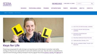Keys for Life - Preparing Young People For Safer Driving | SDERA