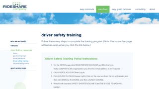 Driver Safety Training | The Rideshare Company