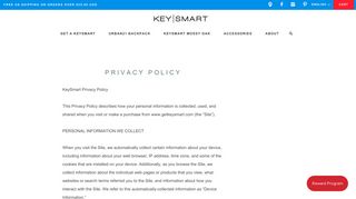 Privacy Policy | KeySmart, for premium key holders, pocket organizers ...