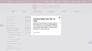 Blackboard & MyFiles - Lower Merion School District