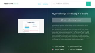 Get Moodlerooms.keystone.edu news - Keystone College Moodle ...