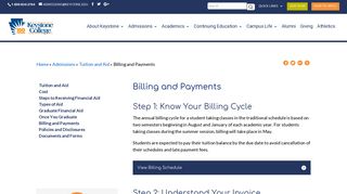Billing and Payments - Keystone College
