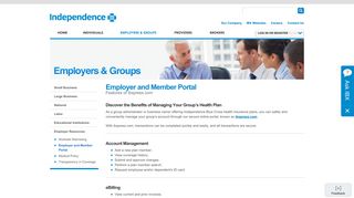 Member Portal | Employers & Groups | Independence Blue Cross