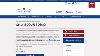 Middle School | Online Course Demo | The Keystone School