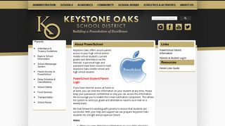 Parent Access to PowerSchool - Keystone Oaks School District