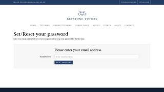 Reset Password - Keystone Tutors