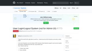 User Login/Logout System (not for Admin UI) · Issue #1773 ... - GitHub